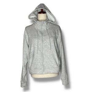 Yogalicious Heather Grey Fleece interior Zip Hoodie Size XLarge
